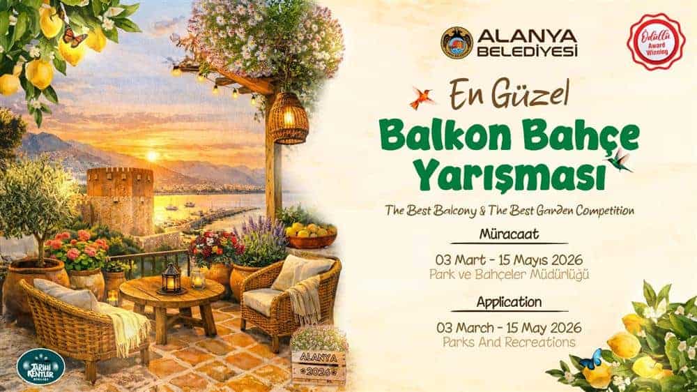 Alanya'da En Güzel Balkon ve Bahçe Yarışması İçin Başvurular Başladı