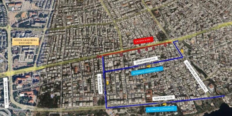 Antalya’da 100. Yıl Bulvarı’nda asfalt çalışmaları sürüyor