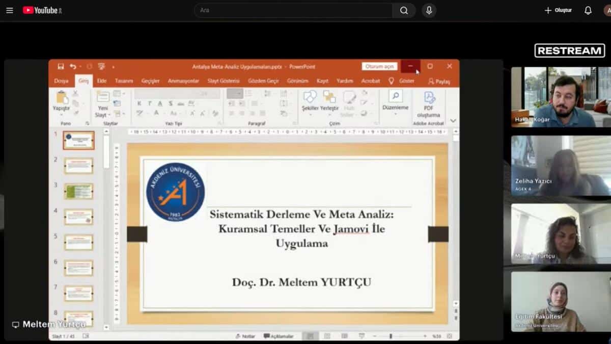 Akdeniz Üniversitesi Eğitim Fakültesi'nde AGEK Altıncı Oturumu Çevrim İçi Olarak Gerçekleşti