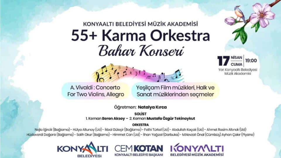 Konyaaltı Belediyesi Müzik Akademisi’nde İki Özel Konser Vatandaşlarla Buluşacak